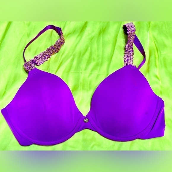 BRA NATORI 32C Violet 731080 underwire lightly padded 3454 PS - Picture 6 of 12